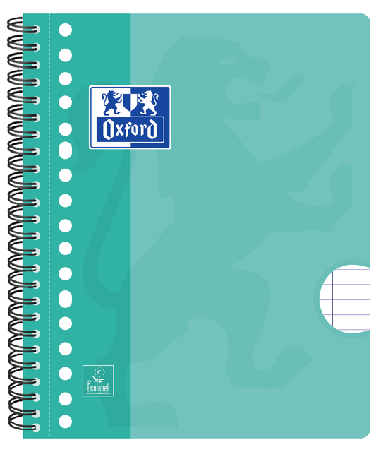Collegeblok Oxford School A5+ lijn 17-gaats 160 pagina's 80gr assorti — Photo 2 sur 2