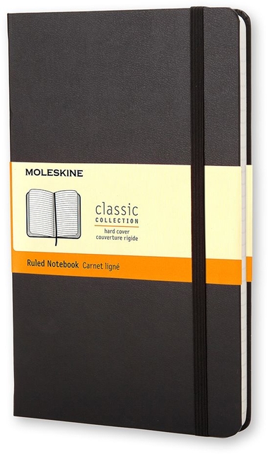 Notitieboek Moleskine pocket 90x140mm lijn zwart