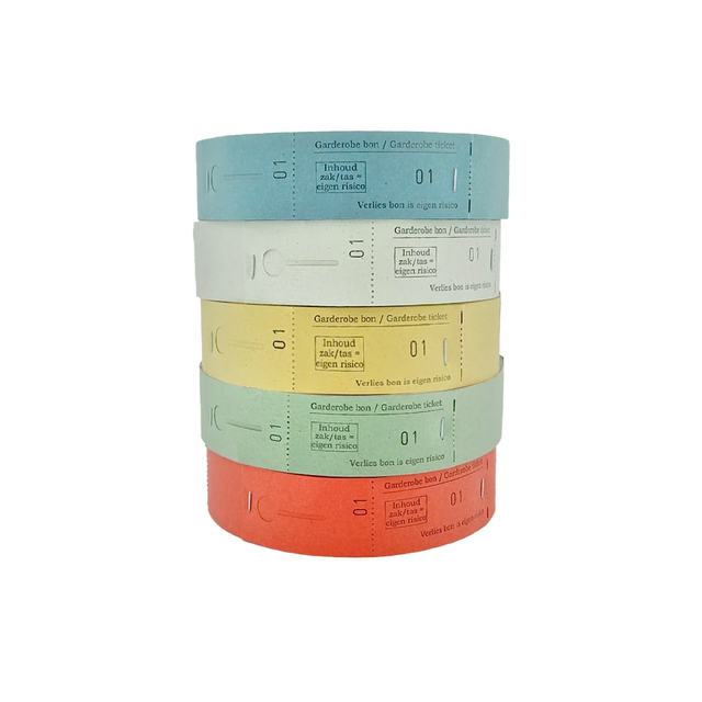 Garderobebonnen Combicraft nummering 2x 1 t/m 500 blauw — Foto 2 von 2