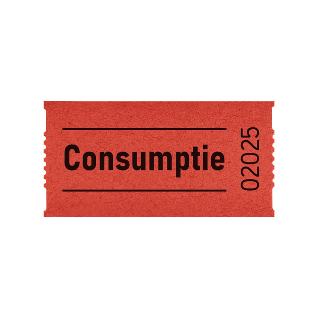 Consumptiebon Combicraft 57x30mm 2-zijdig 2x1000 stuks rood — Foto 2 van 2