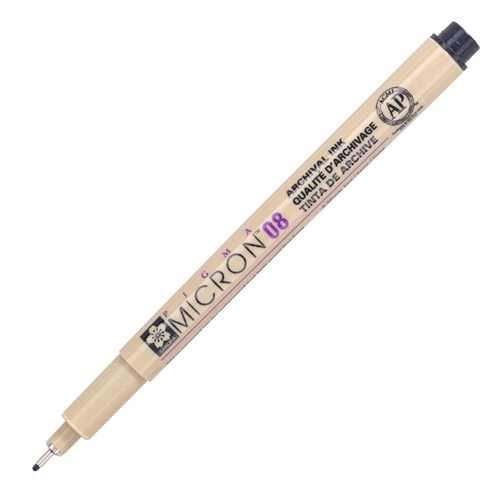 Fineliner Sakura Pigma Micron 08 0.5mm zwart