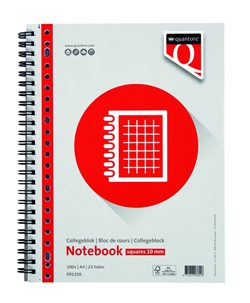 Collegeblok Quantore A4 23-gaats ruit 10mm 100vel