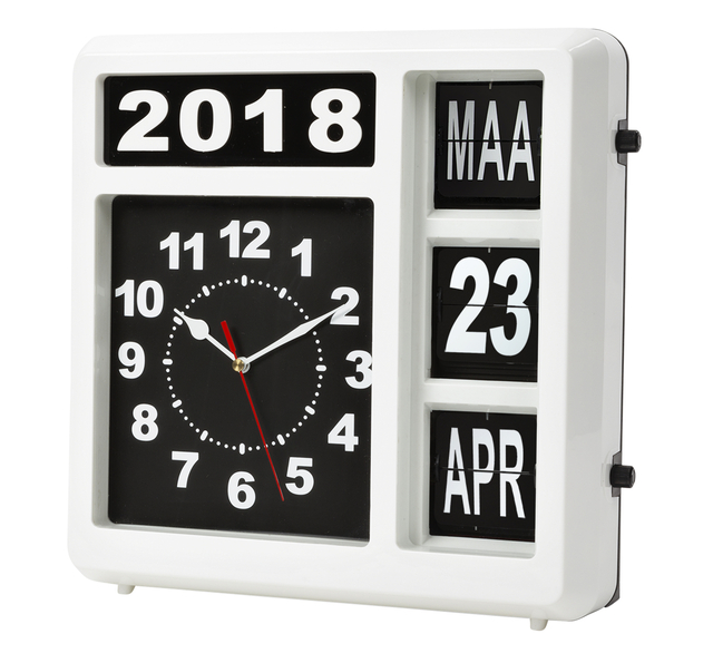 Wandklok Perel analoog 37x39cm  nederlandse versie wit — Foto 3 von 3