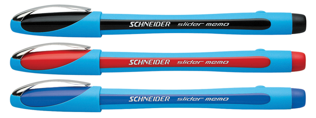 Balpen Schneider Slider Memo extra breed zwart — Foto 2 van 2