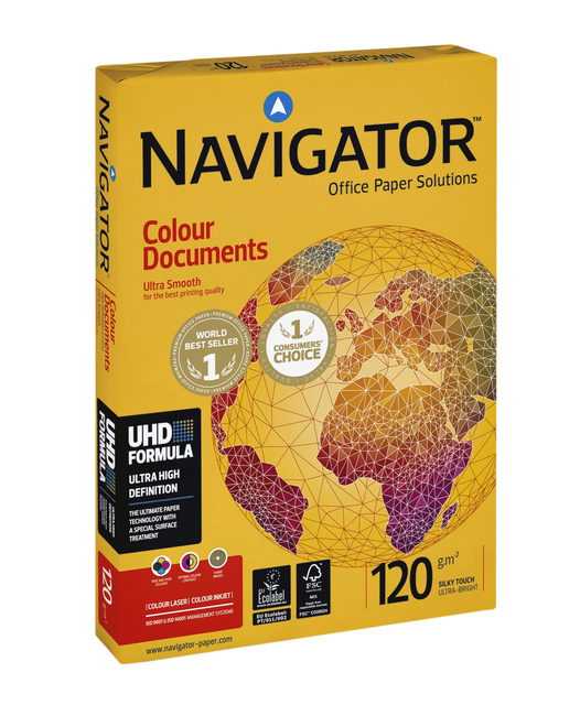 Kopieerpapier Navigator Colour Documents A3 120gr wit 500 vel — Foto 2 van 2