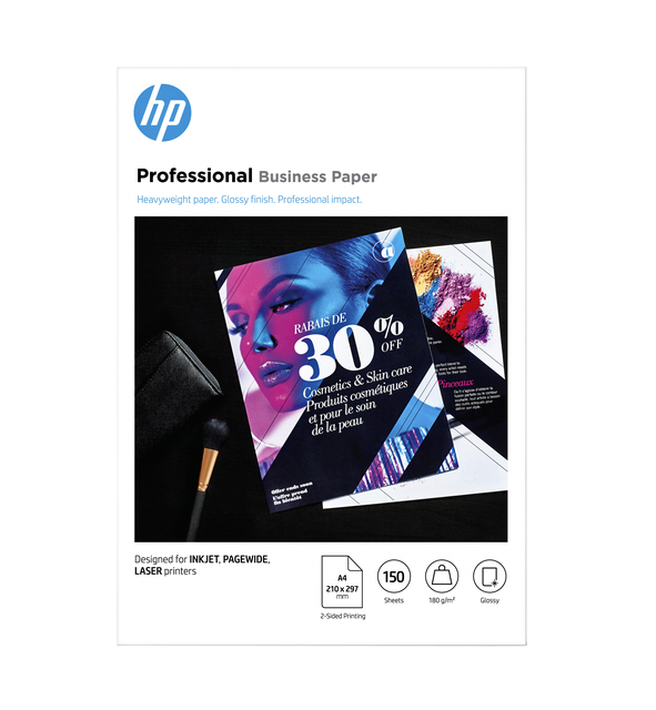 Fotopapier laser HP 3VK91A A4 180gr glans wit 150 vel — Photo 2 sur 2