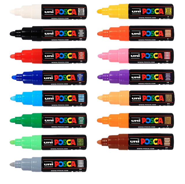 Paintmarker  Uni POSCA PC7M breed paars — Foto 2 van 2