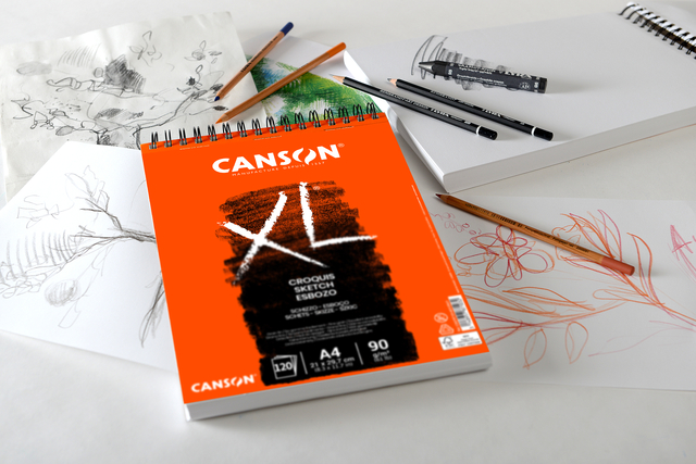 Schetspapier Canson XL Sketch 60vel 90gr A5 ivoorwit — Foto 2 von 2