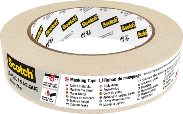 Afplaktape Scotch Basic  24mmx50m beige