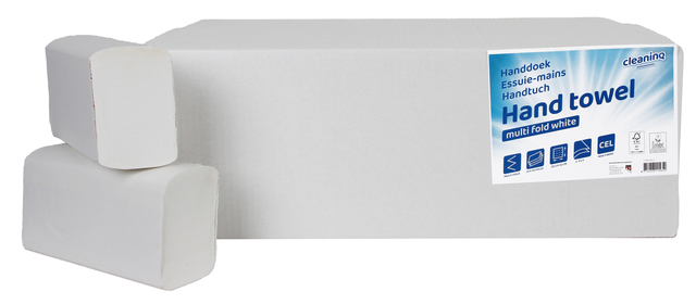 Handdoek Cleaninq H2 i-vouw 2-laags 203x320mm 25x120 vel wit — Foto 2 von 2