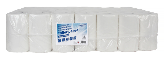 Toiletpapier Cleaninq 3-laags 250vel wit 56 rollen