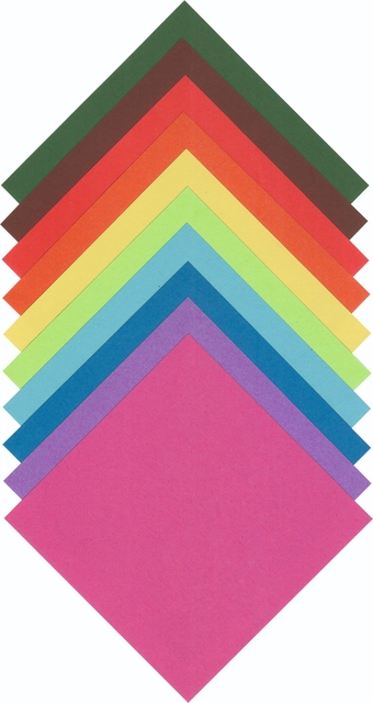 Origami papier Folia 70gr 15x15cm 100 vel assorti kleuren — Foto 2 von 2