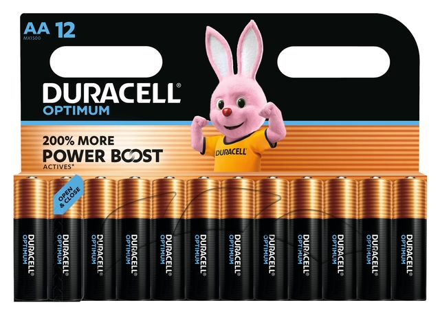Batterij Duracell Optimum 12x AA