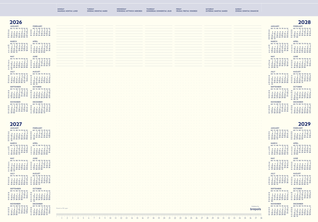 Onderlegblok 2027 Brepols Office Mate 7dagen/1pagina 41.2x59cm