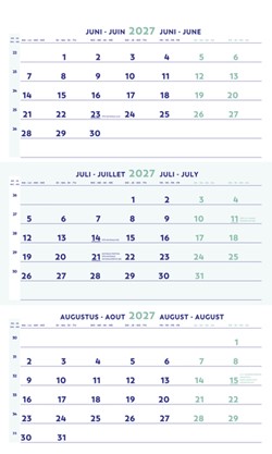 3-Maandkalender 2027 Brepols 30x43cm