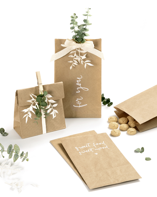 Blokbodemzak Folia 12x6x21cm foodsafe kraft set à 15 stuks — Photo 2 sur 2