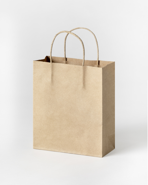 Tas met handvat Folia kraftpapier 125gr 18x21x8cm 20 stuks naturel — Foto 2 van 2