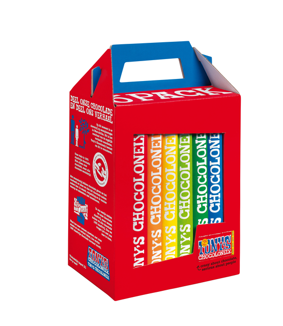 Chocolade Tony's Chocolonely Rainbowpack Classic 6 repen à 180gr — Foto 2 van 2
