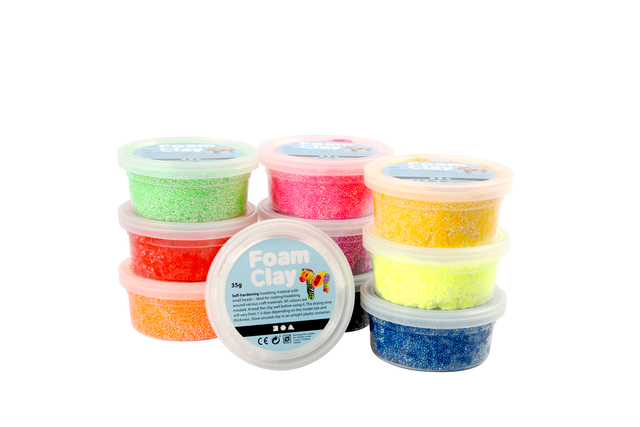 Klei Foam Clay basic 10 x 35gr 10 kleuren — Foto 2 von 2