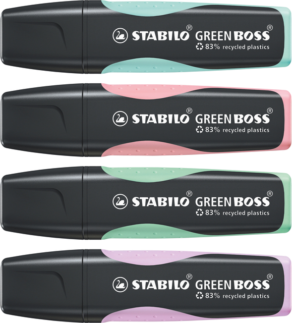 Markeerstift STABILO GREEN BOSS 6070/4 pastel assorti etui à 4 stuks — Foto 2 von 2