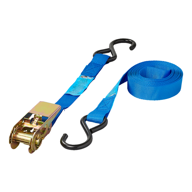 Spanband ProPlus ratel 5 meter met 2 haken blauw — Foto 2 von 2