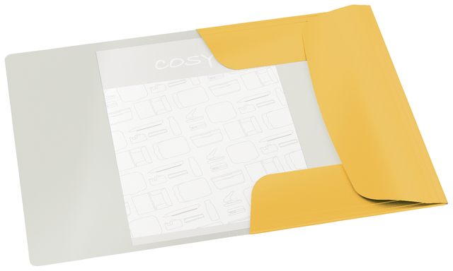 Elastomap Leitz Cosy A4 3-kleps geel — Foto 2 van 2