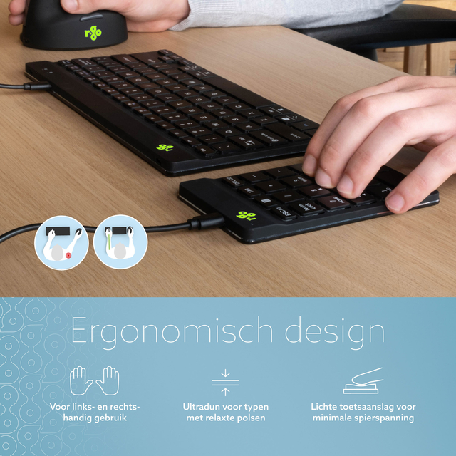 Toetsenbord R-Go Ergonomisch Numpad Break Draad — Foto 2 van 2