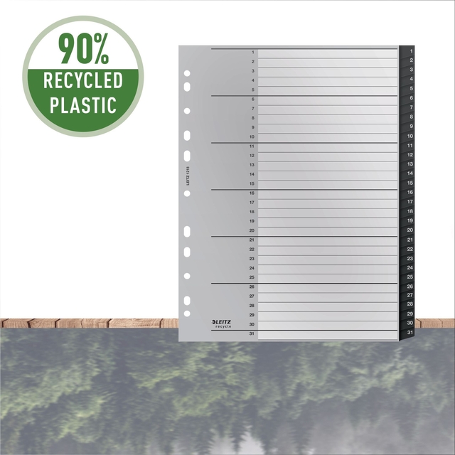 Tabblad Leitz Recycle A4 11-gaats 1-31 extra breed PP — Foto 2 van 2
