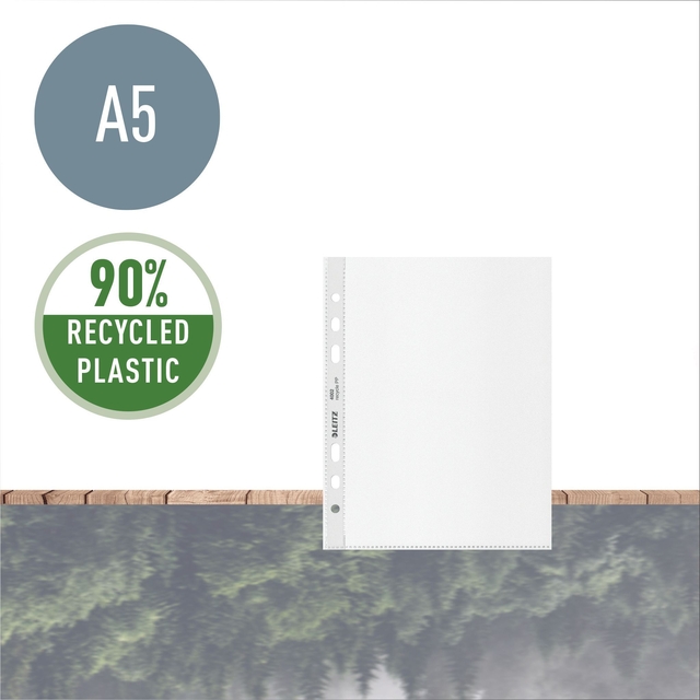 Showtas Leitz Recycle 100µ 6-gaats PP A5 transparant 25 stuks — Foto 2 von 2