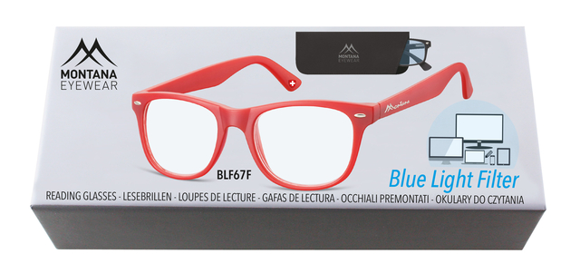 Leesbril Montana +3.00 dtp blue light filter rood — Foto 2 von 2