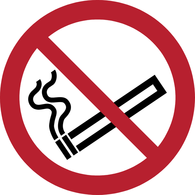 Pictogram bordje Djois Rookverbod Ø200mm rood