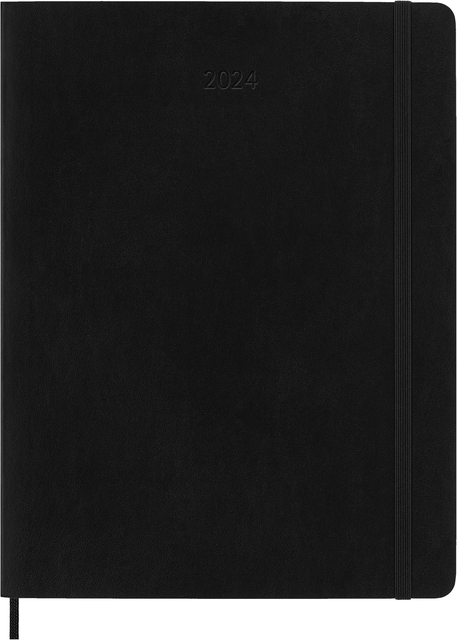 Agenda 2024 Moleskine 12M Planner Weekly 7dag/1pagina extra large 190x250mm soft cover black — Foto 2 von 2