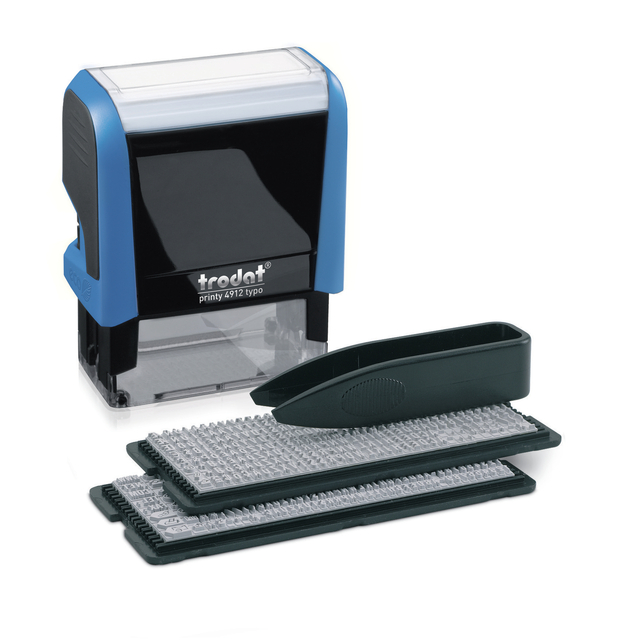 Tekststempel Trodat Printy 4912 Typomatic letterset en pincet