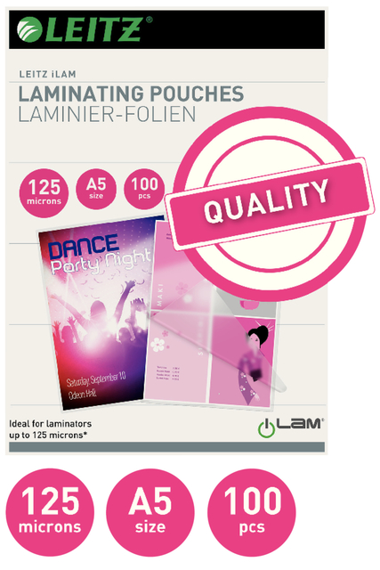 Lamineerhoes Leitz iLAM A5 2x125micron EVA 100stuks — Foto 2 von 2