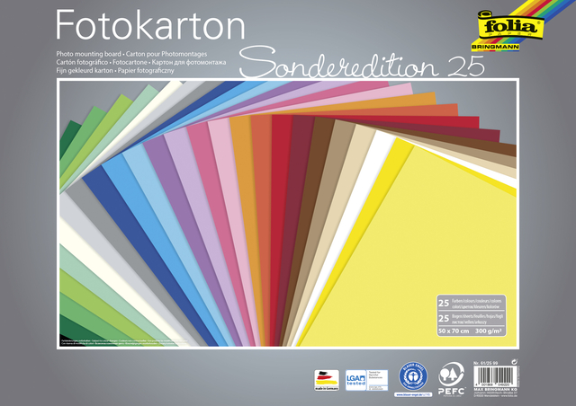Fotokarton Folia 300gr 50x70cm 25vel assorti