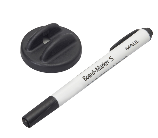 Whiteboardwisser MAUL met whitebordstift zwart magnetisch — Foto 2 von 2