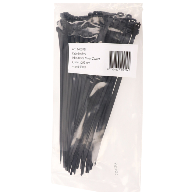 Kabelbinders IEZZY nylon 4.8x200mm D 49.5mm zwart 100 stuks — Foto 2 von 2