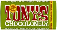 Chocolade Tony's Chocolonely melk hazelnoot crunch reep 180gr
