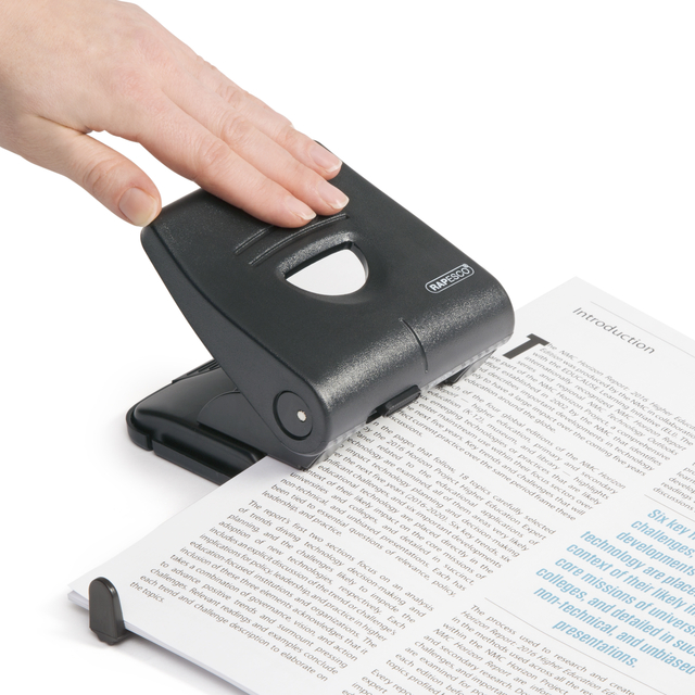 Perforator Rapesco Germ-Savvy Heavy Duty 827-P antibacterieel 2-gaats zwart — Foto 2 von 2
