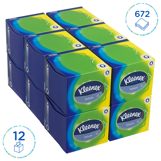 Facial tissues Kleenex kubus 3-laags 56 vel wit 8825 — Foto 2 van 2