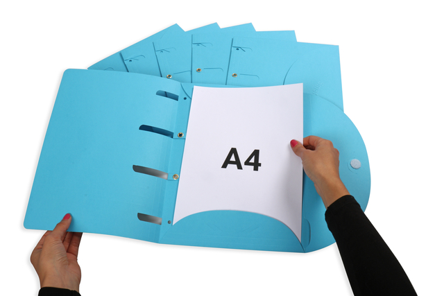Smartfolder geperforeerde opbergmappen A4 blauw 6 stuks — Foto 2 von 2