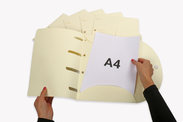 Smartfolder geperforeerde opbergmappen A4 Beige 6 stuks — Foto 2 von 2