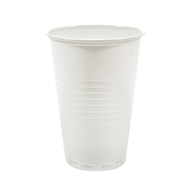 Beker IEZZY 180ml Ø70mm plastic 100 stuks wit verstevigde onderkant