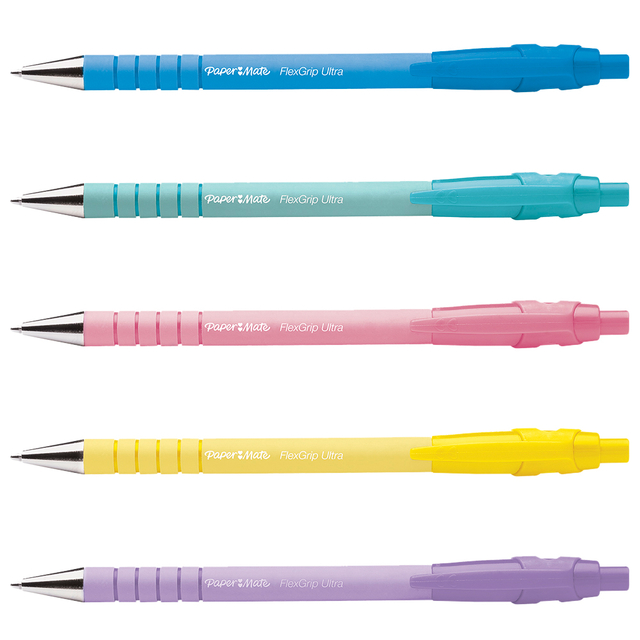 Balpen Paper Mate Flexgrip drukknop pastel schrijfkleur zwart — Photo 2 sur 2