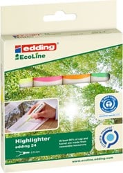 Markeerstift edding 24 EcoLine assorti set à 4 stuks