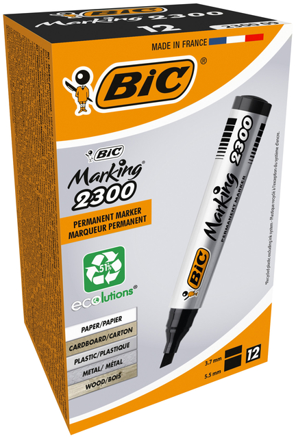 Viltstift Bic 2300 ecolutions schuin medium zwart — Foto 2 von 2