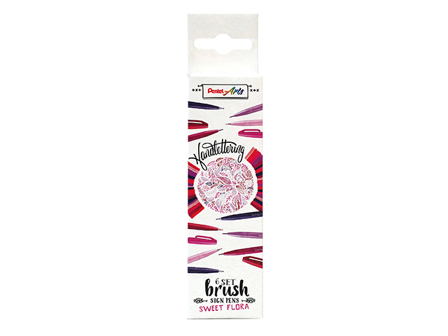 Brushpen Pentel Sign SES15C Sweet Flora assorti 6 stuks — Foto 2 von 2