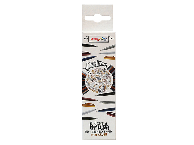 Brushpen Pentel Sign SES15C City Crush assorti 6 stuks — Foto 2 von 2