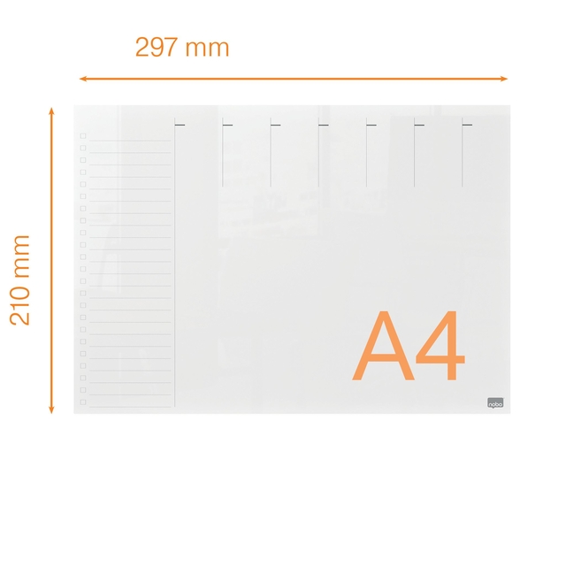 Weekplanner Nobo transparant acryl A4 — Foto 2 von 2