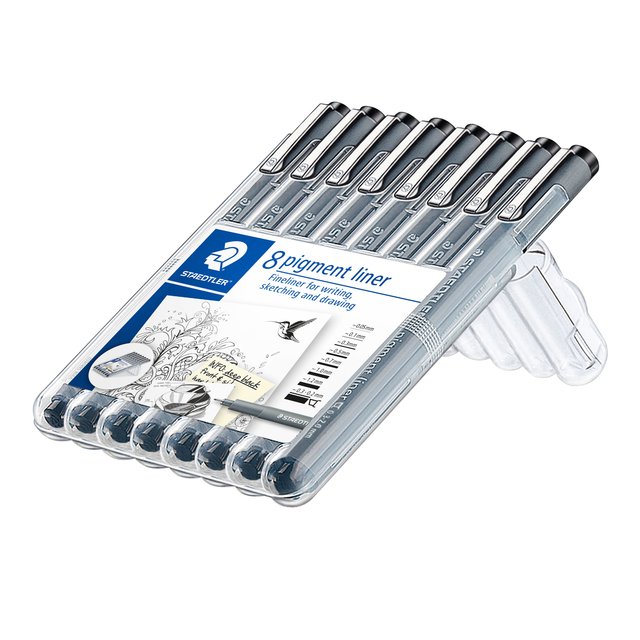 Fineliner Staedtler Pigment 308 zwart 8 stuks — Foto 2 von 2